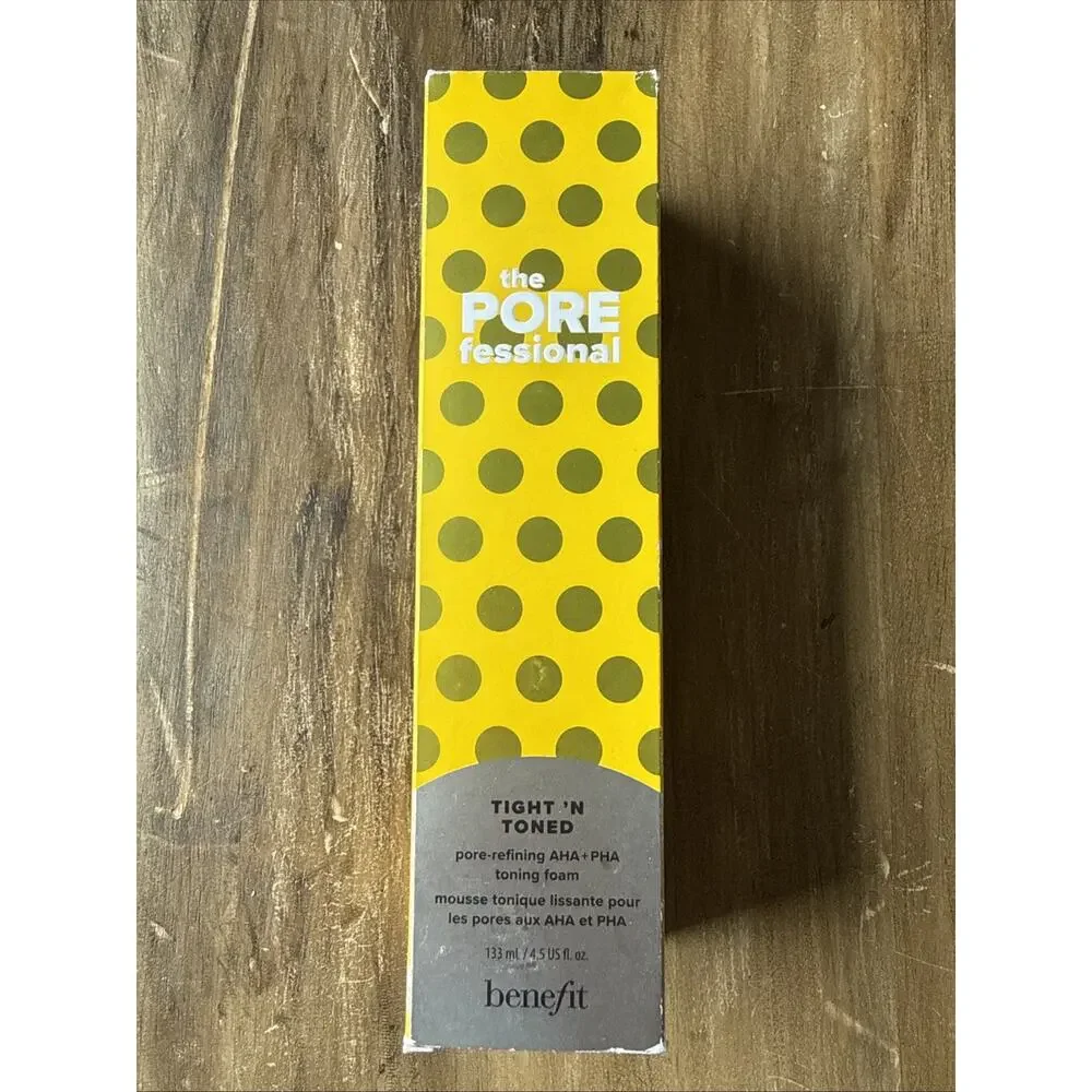 Benefit POREfessional Tight N Toned AHA PHA Pore Refining Toning Foam 4.5oz NEW